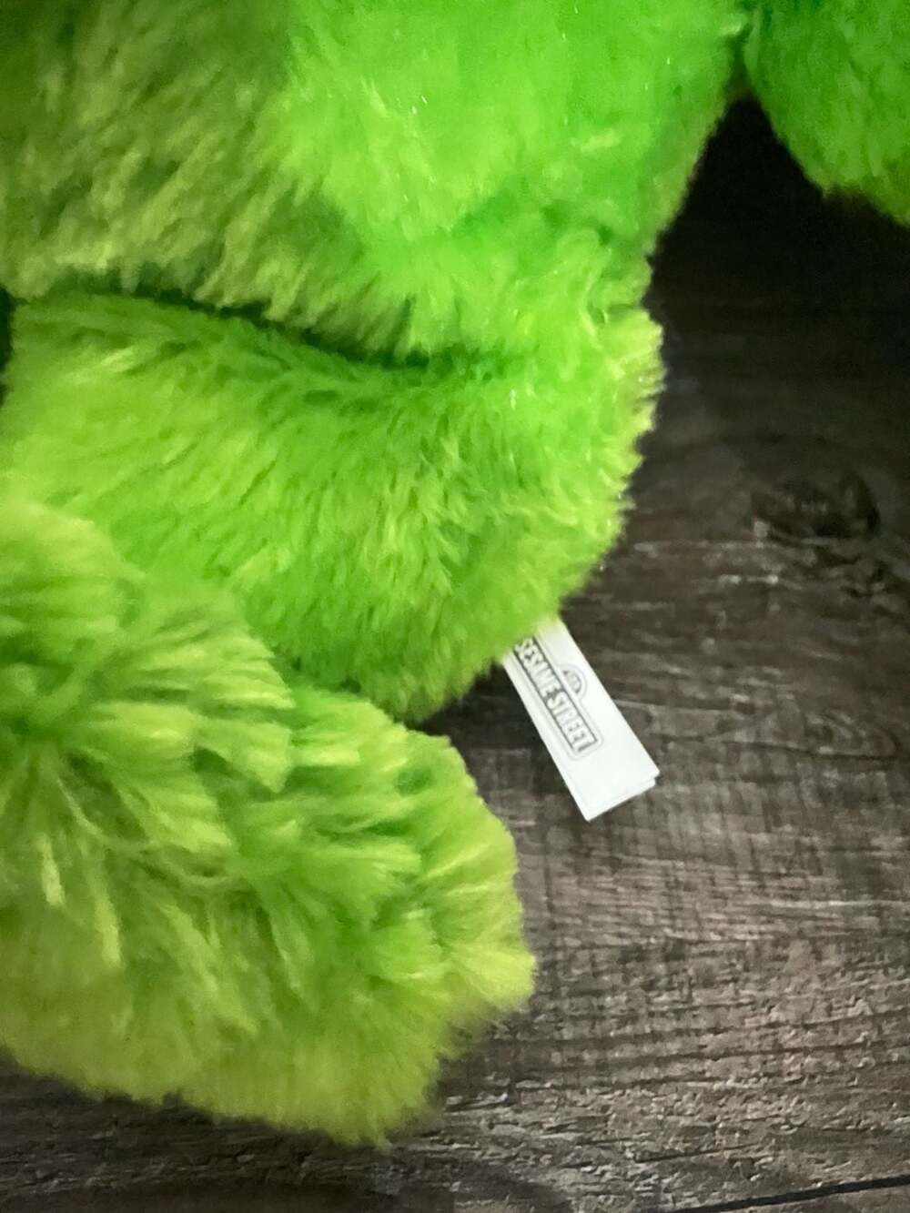 Rare Neon Green Sesame Street Cookie Monster 13" Plush - Picture 3 of 6